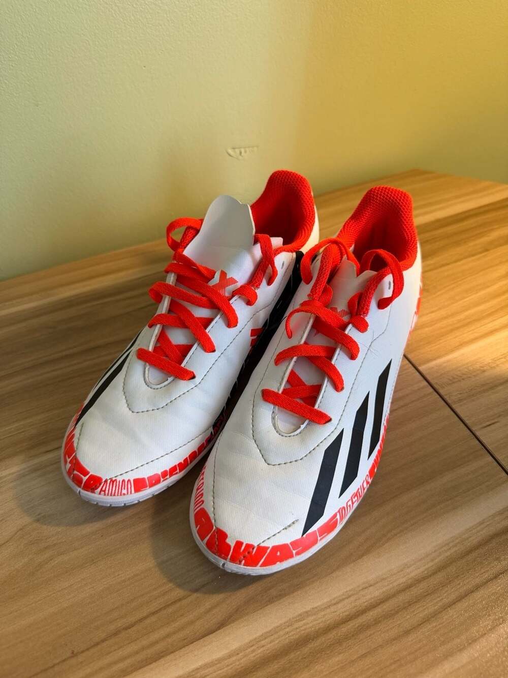 Adidas X Speedportal Messi.3 IN J White Solar Red Youth Soccer Shoes GW8400 Size